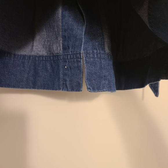 Uniqlo Denim Wrap Size Zip 4-pocket Skirt Womens Size Small - Picture 3 of 8